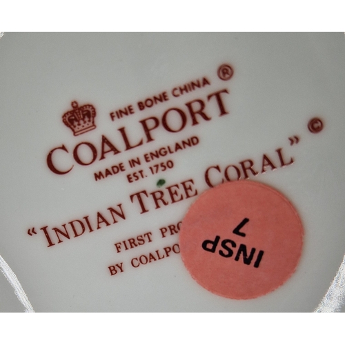 32 - COALPORT CHINA LIDDED SUGAR And CREAMER IN THE INDIAN TREE CORAL DESIGN