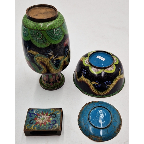 38 - CLOISONNE ITEMS (4)