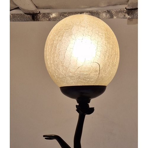 285 - ART DECO FIGURIAL Extra Large 53cm TABLE LAMP With BALL SHADE (Please Note This Lot WILL NOT BE PACK... 