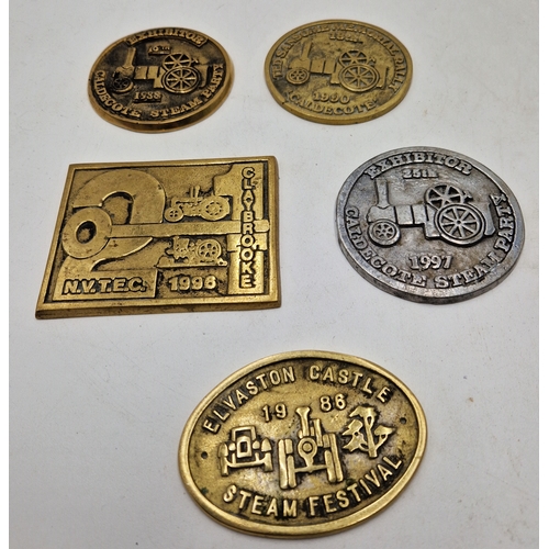 288 - BRASS STEAM ENGINE PLAQUES (5)