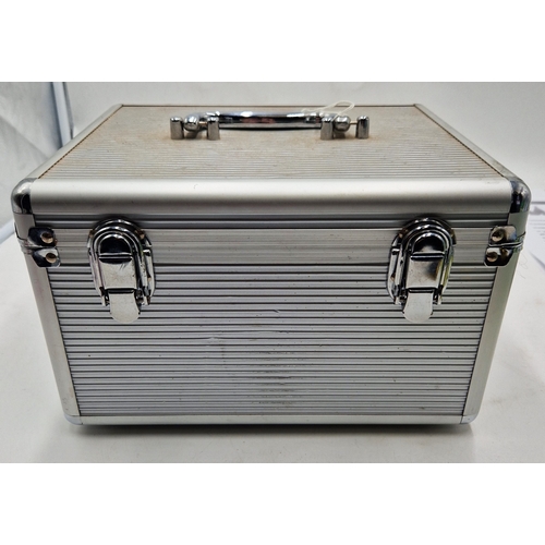 296 - METAL CASED STORAGE BOX