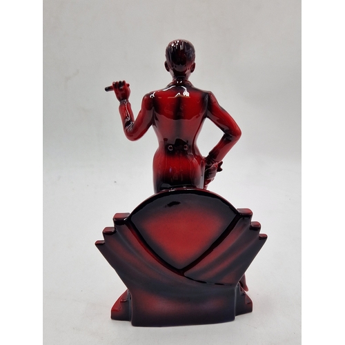 88 - PEGGY DAVIES STUDIO'S Large FLAMBE 27.5cm CHARACTER FIGURINE 