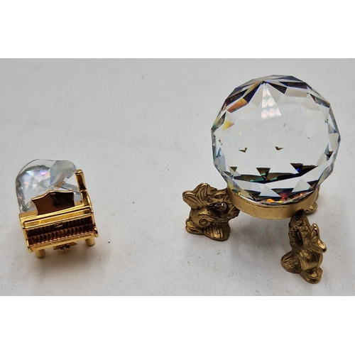 351 - SWAROVSKI CRYSTAL MIniature PIANO And PAPERWEIGHT