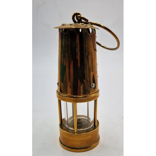 67 - BRASS Miniature 12cm MINERS LAMP