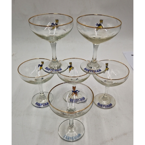 68 - BABYCHAM GLASSES (6) c1960s.
(Please Note This Lot WILL NOT BE PACKED OR SHIPPED....COLLECT ONLY !!!... 