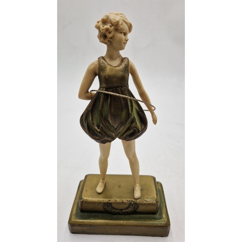 402 - FRENCH Large 21cm FIGURINE OF A GIRL c1950s