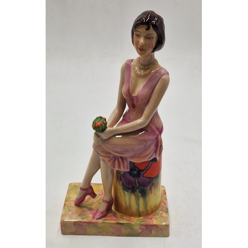 435 - PEGGY DAVIES STUDIO'S Large 20cm ART DECO CHARACTER FIGURINE 