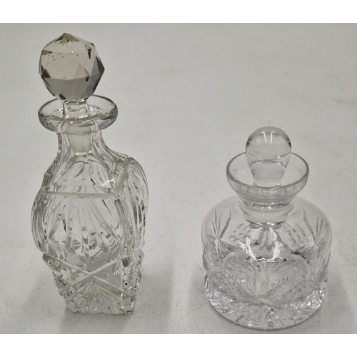 466 - CUT GLASS PERFUME BOTTLES (2)