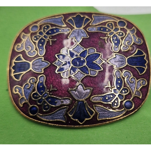 469 - METAL/ENAMEL BROOCH