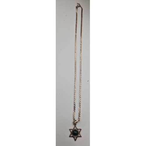 472 - SILVER (925) STAR PENDANT ON A SILVER (925) NECK CHAIN (Boxed)