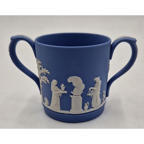 491 - WEDGWOOD JASPER WARE 7.5cm LOVING MUG