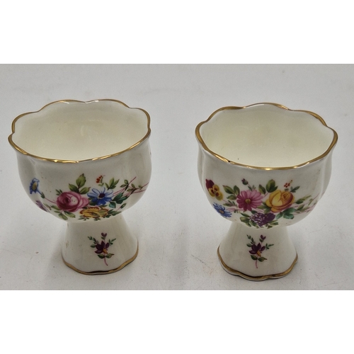 647 - MINTON CHINA CANDLEHOLDERS (2) IN THE MARLOW DESIGN