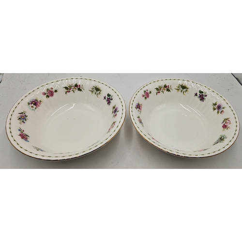 694 - ROYAL ALBERT CHINA Large 27.5cm Dia FRUIT BOWLS (2) FROM THE FLOWERS OF THE MONTH COLLECTION