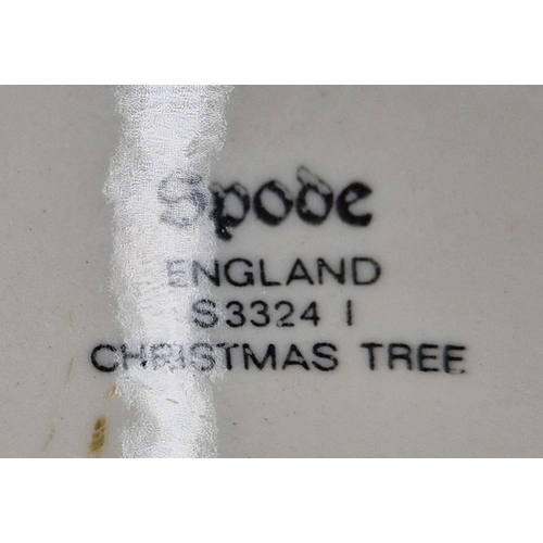 206 - SPODE CHINA ITEMS (3) IN THE CHRISTMAS TREE DESIGN