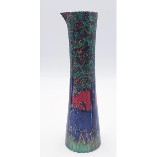 170 - ANITA HARRIS ART POTTERY Extra Large 32cm CHIMNEY VASE IN THE BLUEBELL WOOD DESIGN (Signed In Gold B... 