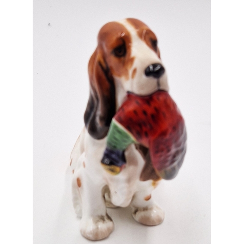 514 - ROYAL DOULTON Small 8.9cm MODEL OF A COCKER SPANIEL With PHEASANT  HN 1028 (Model No 714B) 1931/68 D... 