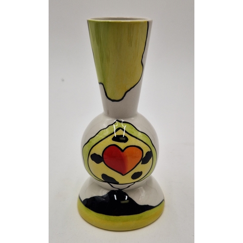 589 - LORNA BAILEY 15cm CONICAL VASE IN THE LYME VALLEY DESIGN (Available For One Day Only ,Open Day 30.04... 