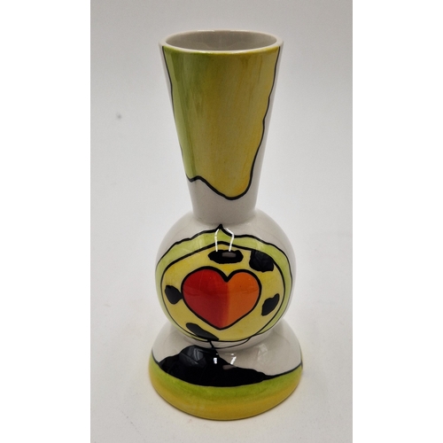 589 - LORNA BAILEY 15cm CONICAL VASE IN THE LYME VALLEY DESIGN (Available For One Day Only ,Open Day 30.04... 