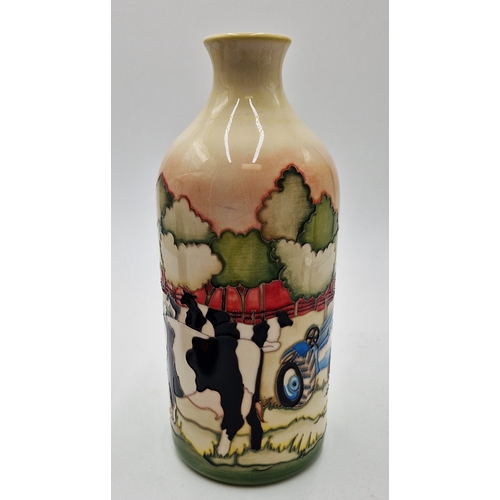 591 - MOORCROFT 24.00cm x 10.00cm x 10.00cm MILK VASE (Shape No MLK) 