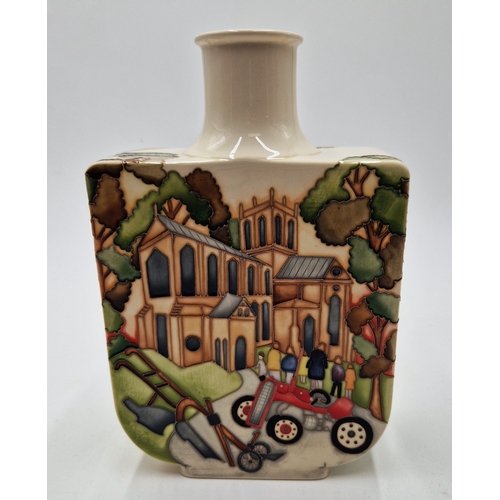 592 - MOORCROFT 22.00cm x 14.00cm x 7.00cm VASE (Shape No 37/8) 