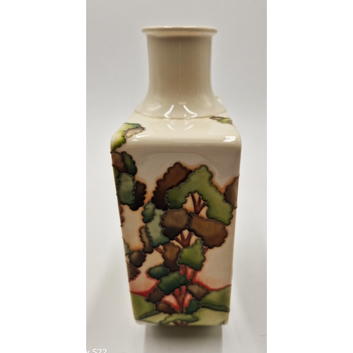 592 - MOORCROFT 22.00cm x 14.00cm x 7.00cm VASE (Shape No 37/8) 