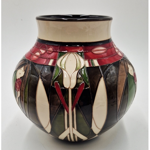 600 - MOORCROFT 18.00cm x 16.50cm x 16.50cm VASE (Shape No 35/7) 