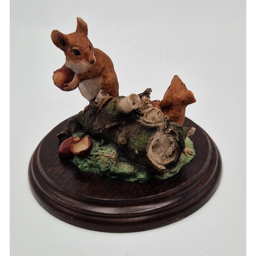 720 - COUNTRY ARTISTS MODEL OF TWO WOOD MICE ON PLINTH (Model No CA17)