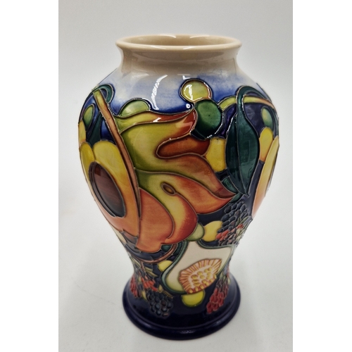 124 - MOORCROFT15cm VASE (Shape No 65/6) 