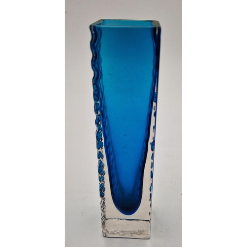 128 - WHITEFRIARS BAXTER KINGFISHER BLUE 17cm VASE