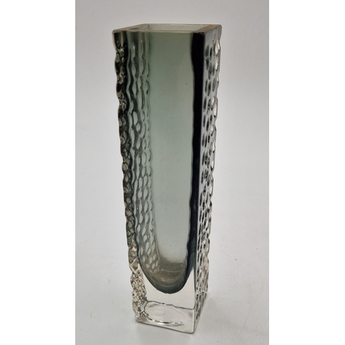 132 - WHITEFRIARS BAXTER SMOKEY GREY 17cm VASE