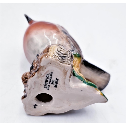 105H - BESWICK 7.6cm MODEL OF A ROBIN (Model No 980B) (Second Version) (Gloss Colourway) 1973/2002 Designed... 