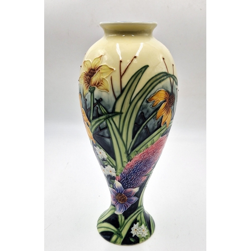 216 - OLD TUPTON WARE Extra Large 30cm TUBELINED BALLOON VASE IN THE SUMMER BOUQUET DESIGN