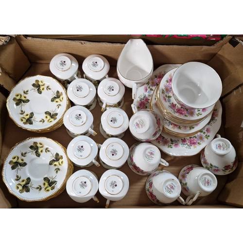 32 - BOX OF ROYAL IMPERIAL CUPS & SAUCERS Plus QUEEN ANNE ITEMS (Please Note This Lot WILL NOT BE PACKED ... 