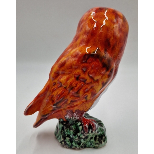 65 - ANITA HARRIS ART POTTERY 19cm MODEL OF A BARN OWL Signed In Gold By Anita Harris