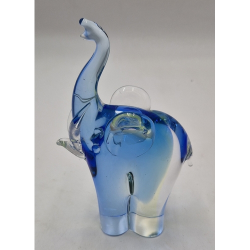 266 - MURANO GLASS PAPERWEIGHT FASHIONED AS AN ELEPHANT