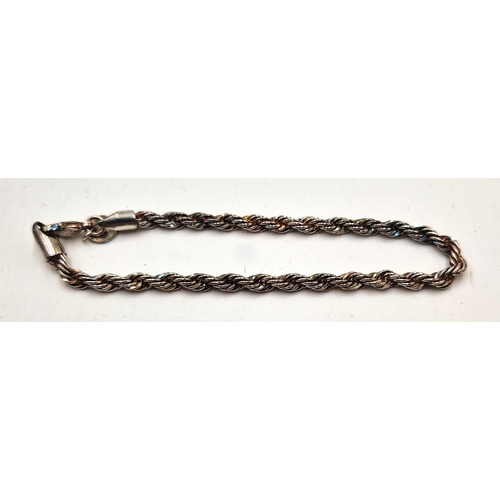 57 - SILVER (925) BRACELET (Total Weight 8.4 Grams)