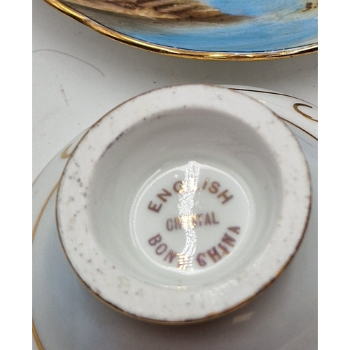 159 - BONE CHINA (Hand Painted) CABINET CUP & SAUCER   Signed