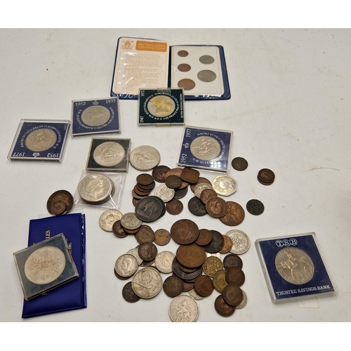 BOX CONTAINING A Qty Of MIXED COINAGE Plus FIRST BRITISH DECIMAL SET,Etc