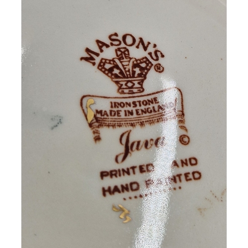 47 - MASONS IRONSTONE JUG & BOWL IN THE JAVA DESIGN