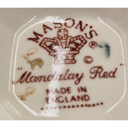 27 - MASON'S IRONSTONE 16cm VASES (2) IN THE RED MANDALAY DESIGN