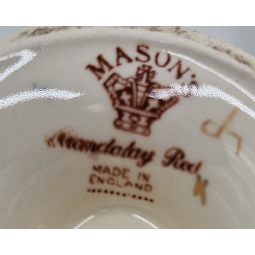 28 - MASON'S IRONSTONE VASES (2) IN THE RED MANDALAY DESIGN (Tallest Being 16cm )