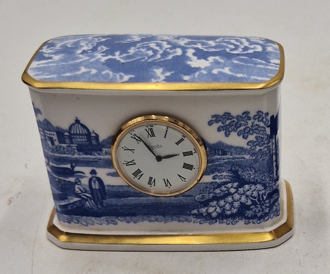 SPODE CHINA MANTLE CLOCK 