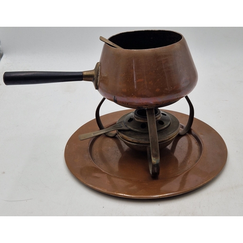 127 - COPPER FONDUE SET
