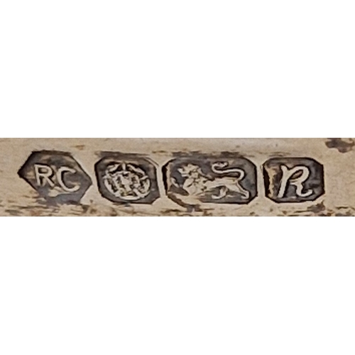 96 - SILVER (Hallmarked) Small 7cm OVAL PHOTO FRAME