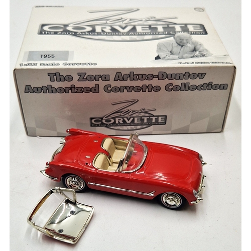 147 - DIE CAST 1:32 Scale MODEL OF A RED CORVETTE  1955 (From The Zora Arkus Duntov Official Collection) (... 