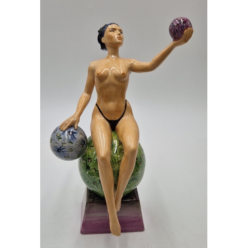 392 - PEGGY DAVIES STUDIO'S Large CHARACTER FIGURINE   (Artist Original One Off Unique Colourway By Victor... 