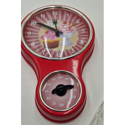 413 - RETRO STYLE WALL CLOCK / TIMER (Found To Be Working When Photographed)