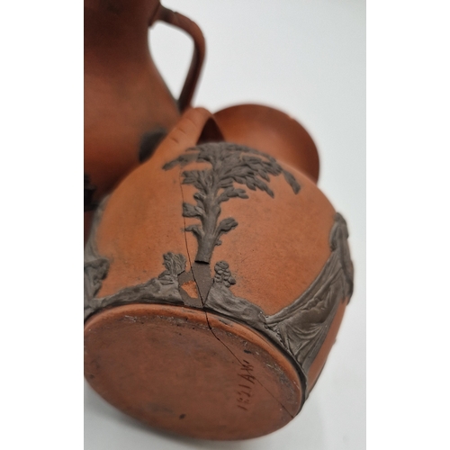 427 - TERRACOTTA PORTLAND 11cm  VASES (Possibly Wedgwood)