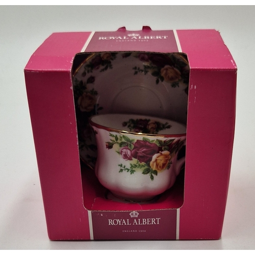 436 - ROYAL ALBERT CHINA CUP & SAUCER IN THE OLD COUNTRY ROSES DESIGN (Original Box)