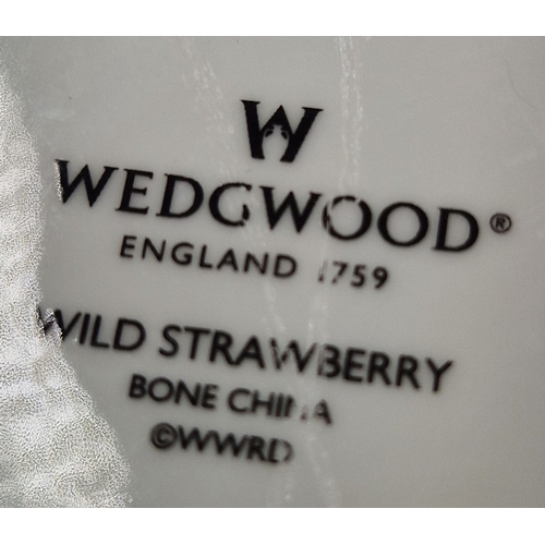 437 - WEDGWOOD CHINA TEAPOT IN THE WILD STRAWBERRY DESIGN (23cm Spout To Handle)